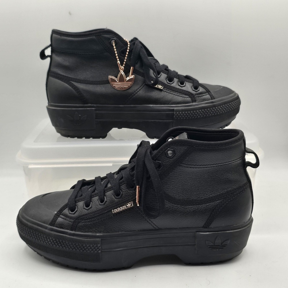 Adidas ๐ค Nizza Trek ๐ค Platform Sneakers Womens 8.5 Genuine Leather - Picture 3 of 16